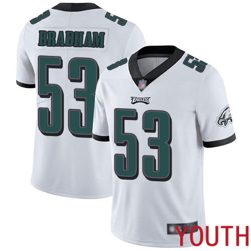 Youth Philadelphia Eagles #53 Nigel Bradham White Vapor Untouchable NFL Jersey Limited Player Football->youth nfl jersey->Youth Jersey